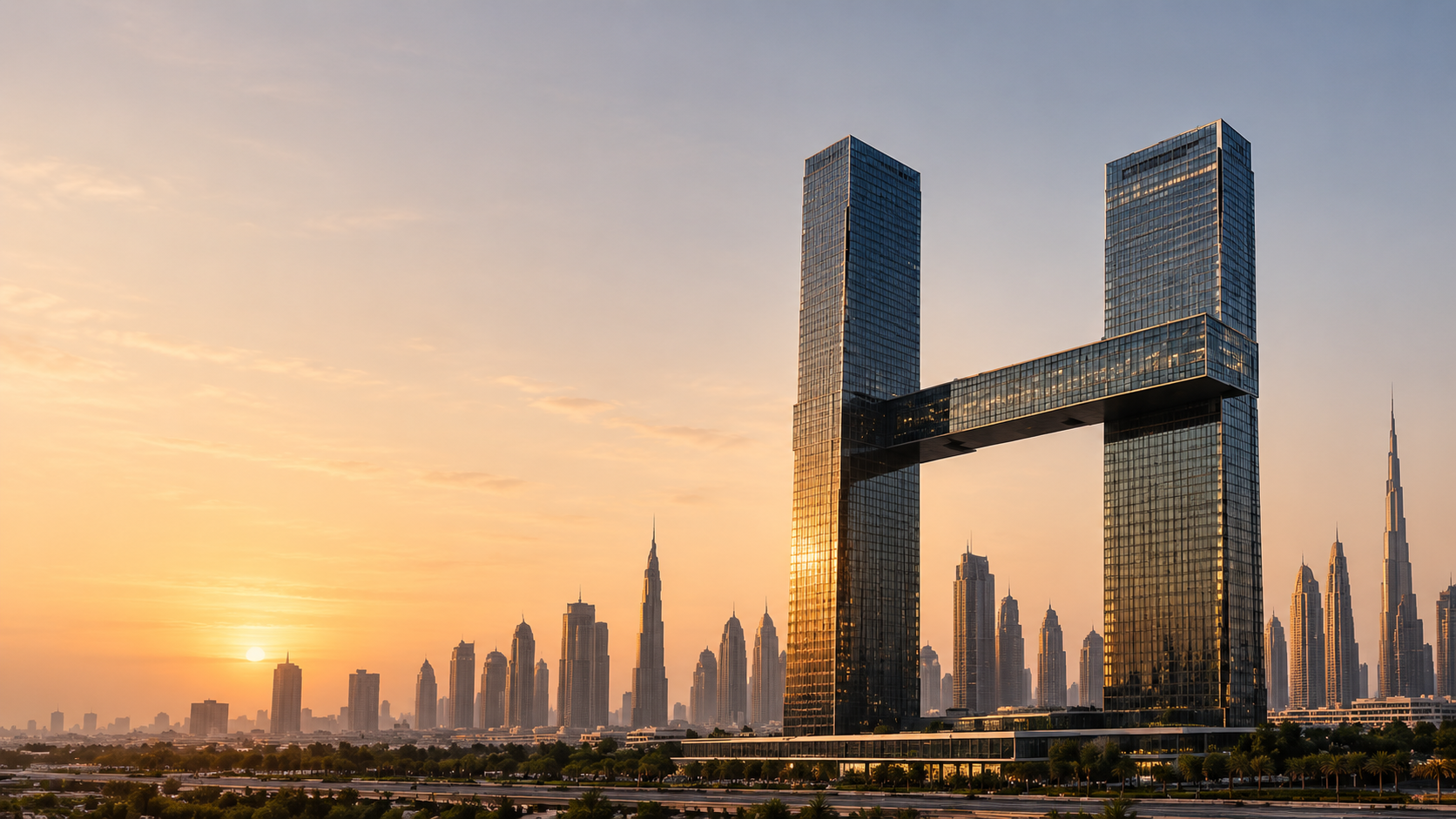 Illustrative architectural view inspired by the approved One Za’abeel concept