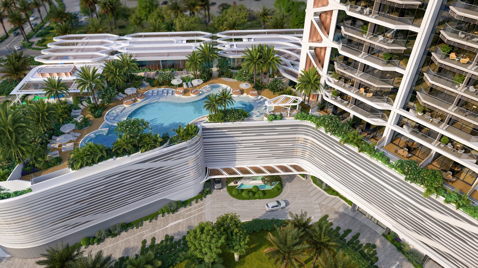 Eltiera Heights landscaped amenities level